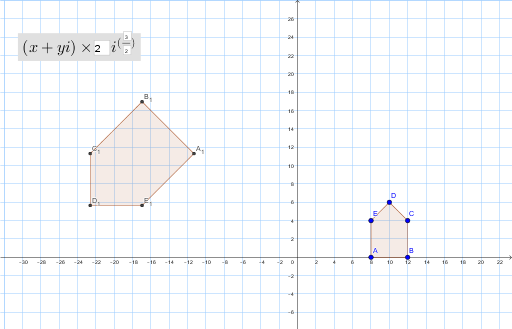 GeoGebra preview for Multiply imaginary points - powers of i power version.