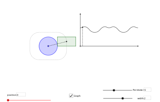 GeoGebra preview for Rectangle Center To Circle Center.