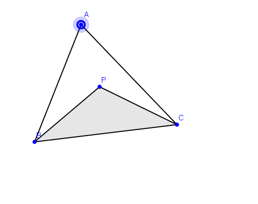 GeoGebra preview for Triangle ineq proof question.